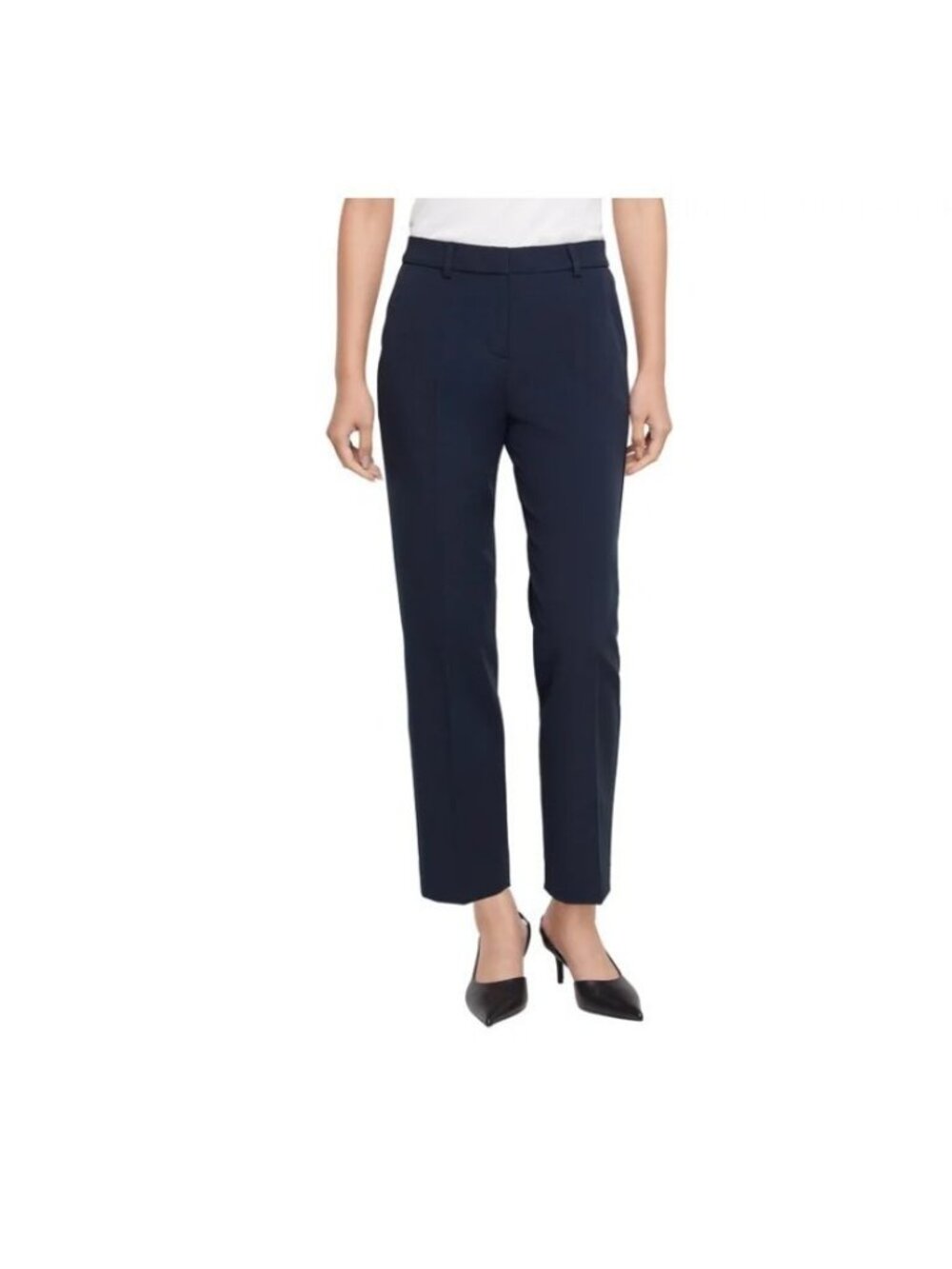 Express Womens Navy Slim Fit Tailored Dress Pants With Pockets Size M